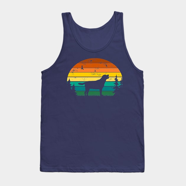 Labrador Golden Retriever Retro Designs Tank Top by Lomitasu